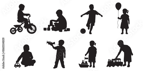 family silhouette vector