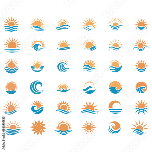 Wave svg, Sunset svg, Beach svg Bundle