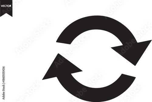 Circular Arrows Symbol for Recycling and Exchange