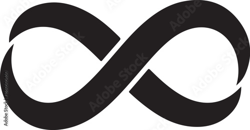 Black infinity symbol graphic design