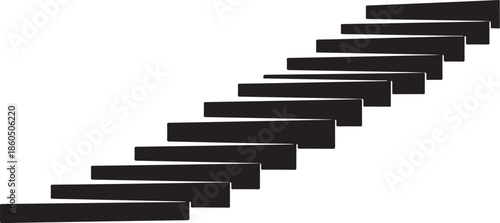 Black steps leading upwards diagonally