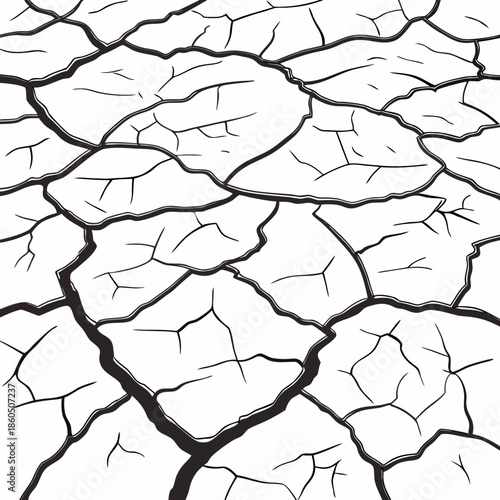 Cracked clay desert surface pattern realistic dry earth 1