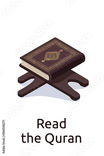 The holy quran on a stand