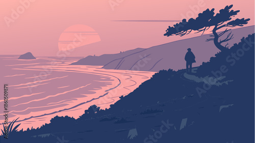 winter landscape with mountains