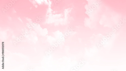 Pink sky with clouds background.