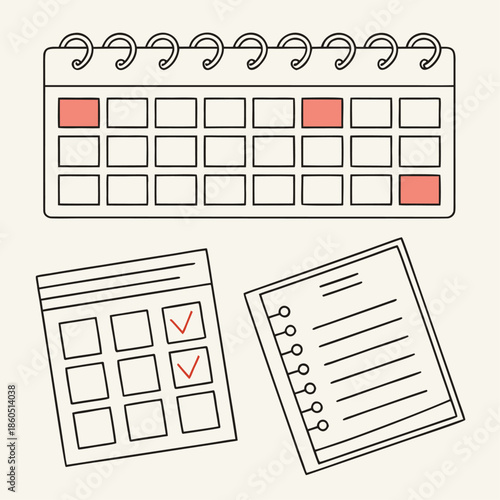 Calendar Planning Graphic Resources Vector Elements