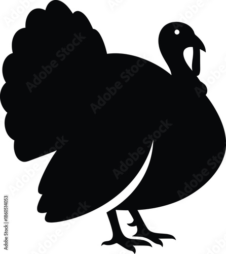 Thanksgiving Turkey Bird Silhouette Vector