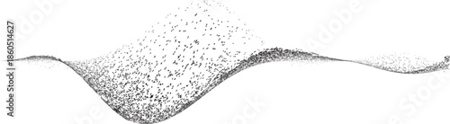 Sprayed black spiral line .Graffiti art design . Noise dispersion grungy wavy logo . Spray effect .Grunge . Distressed . Grange textured vector
