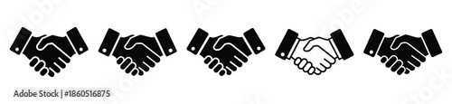 Isolated handshake deal on the white background.