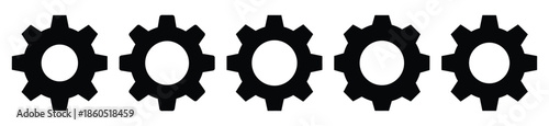 Isolated settings gear on the white background.