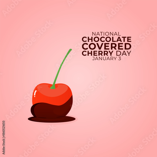 vector graphic of National Chocolate Covered Cherry Day ideal for National Chocolate Covered Cherry Day celebration