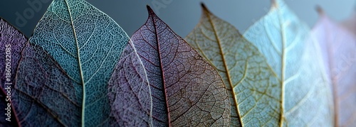 葉の詳細なテクスチャが並ぶ