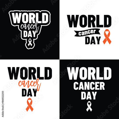 World Cancer Day, World cancer day event poster, World cancer day illustration vector design.