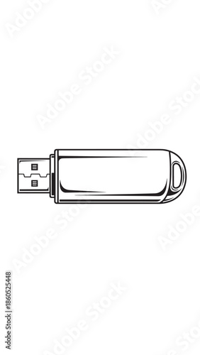 Close-up of a USB flash drive on a clean white background.