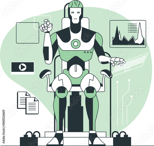 A person sitting in a meditative pose with puzzle pieces floating above their head on Asperger's Awareness Day