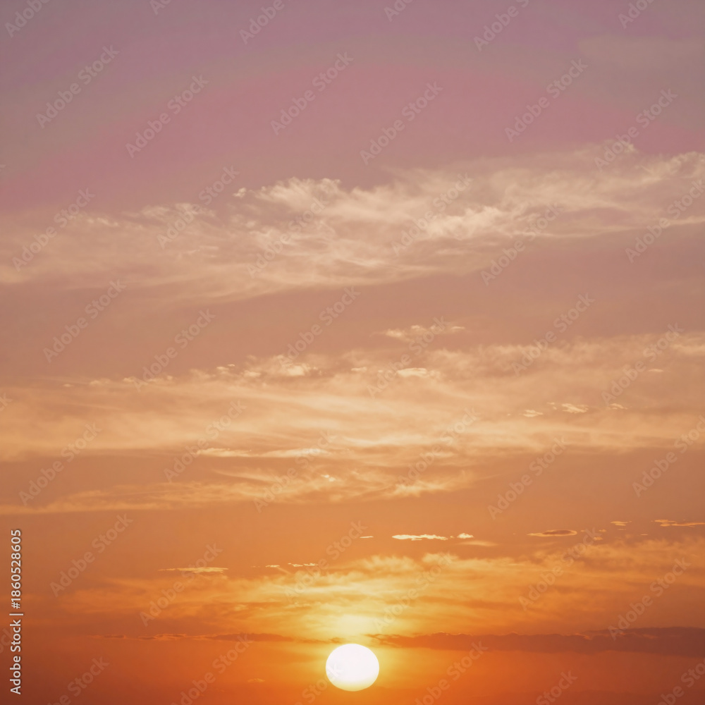 Fototapeta premium Summery backdrop with glowing sky text illustration