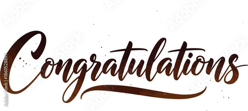 Handwritten calligraphy of the word Congratulations with a beautiful artistic touch, ideal for celebratory occasions and expressing good wishes