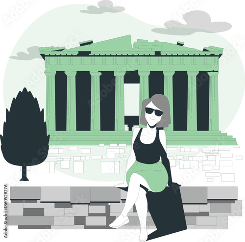 Man standing near ATM machines with a plant in the background