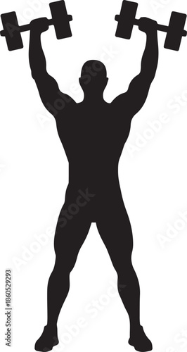 Dumbbell overhead press icon