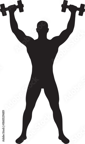 Dumbbell overhead press icon