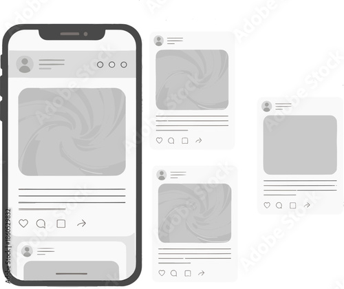 Social Media Post Mockup on Phone