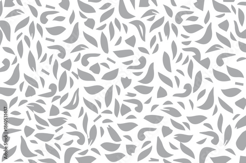 Seamless abstract gray leaf pattern background