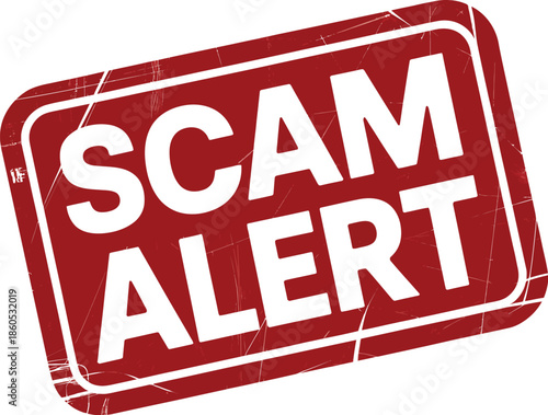 Scam Alert Stamp - Warning Sign for Fraud and Deception