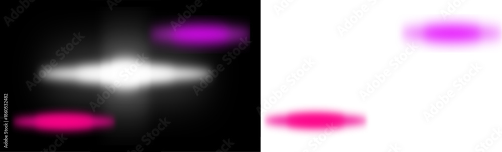 Fototapeta premium An UFO light or star glow, vector illustration, material background design.