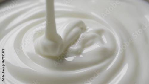 Wallpaper Mural Close up of swirling white dairy product for culinary and dietary themes Torontodigital.ca