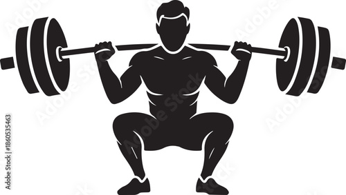 awesome Squat with barbell icon