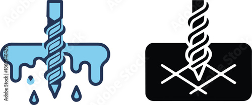 screw vector icons for branding ui technical illustration use