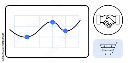 Business analytics. Business analytics data trends and commercial strategies. Business analytics supporting teamwork, e-commerce strategy, and economic growth. For management, retail, fintech, online