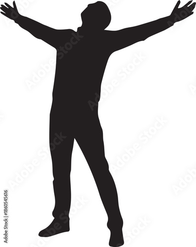Person with arms outstretched