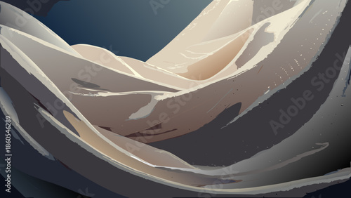 Smooth Fabric Folds in Soft Light