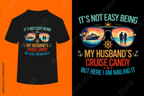 Husband and Wife Cruise Candy Funny Matching Couples T-Shirt
