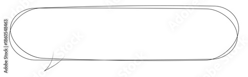 吹き出しのイラスト12【手書き落書き風の二重線】