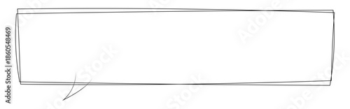 吹き出しのイラスト13【手書き落書き風の二重線】