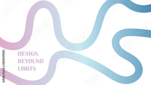 Wavy shape with Colorful Gradient. Vector illustration. 