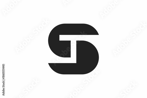 Letter ST Modern Logo 