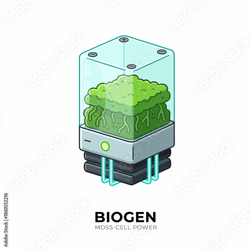vector illustration of aquarium with plants and technology