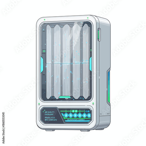 vector illustration of a signal receiver cabinet