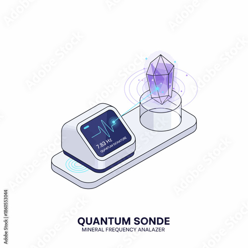 vector illustration of a gemstone detection tool