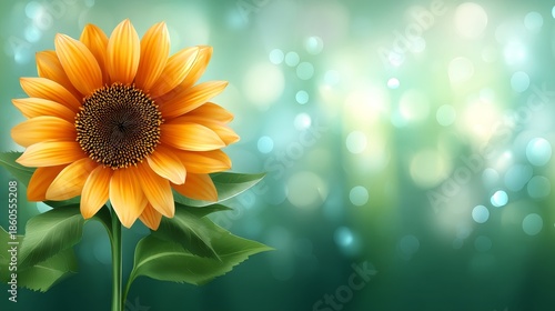 Sunflowers highlighting a minimalist floral design with copy space