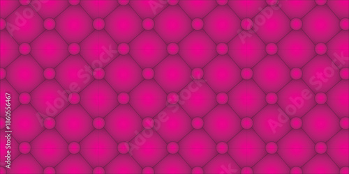 Hot Pink Tufted Upholstery Texture with Diamond Pattern and Button Accents background