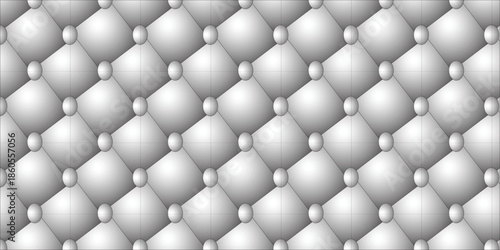 Silver Tufted Upholstery Texture with Diamond Pattern and Button Accents background