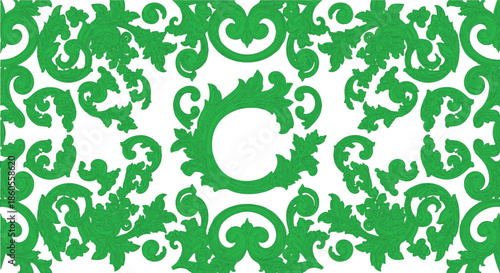 Abstract green floral background featuring a natural pattern of leaves and flowers in a vector illustration design for eco concept decoration