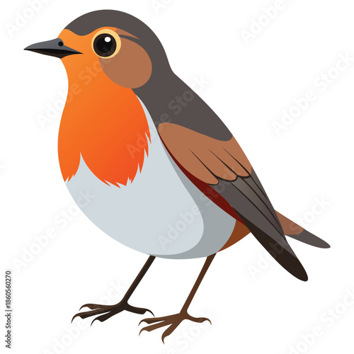 Iridescent Glitched American Robin Avian Entity