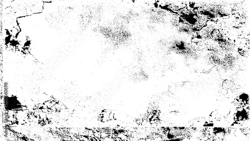 Abstract monochrome background. Black and white texture pattern with ink spots, cracks, stains. for printing avector grunge texture and background, scratched and destroyed, illustration design element