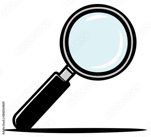 Illustration of a Magnifying Glass for Investigation or Research Purposes