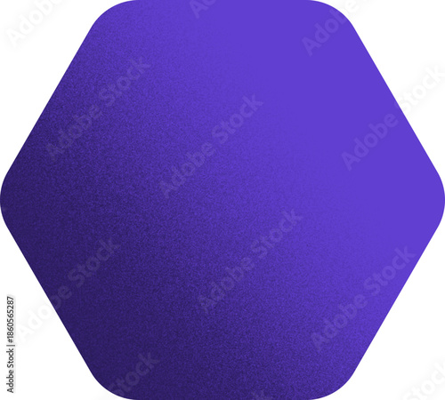 hexagon organic shape with grainy noise texture element